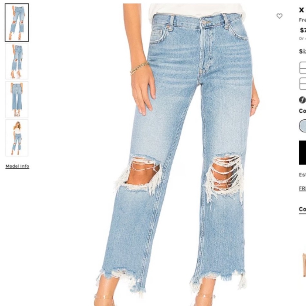 Free People, We the Free | Maggie Mid-Rise Straight-Leg Jeans Size 27